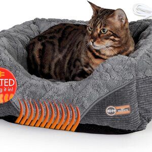 K&H Pet Products Thermo-Pet Lounge Sleeper Indoor Heated Pet Bed for Cats